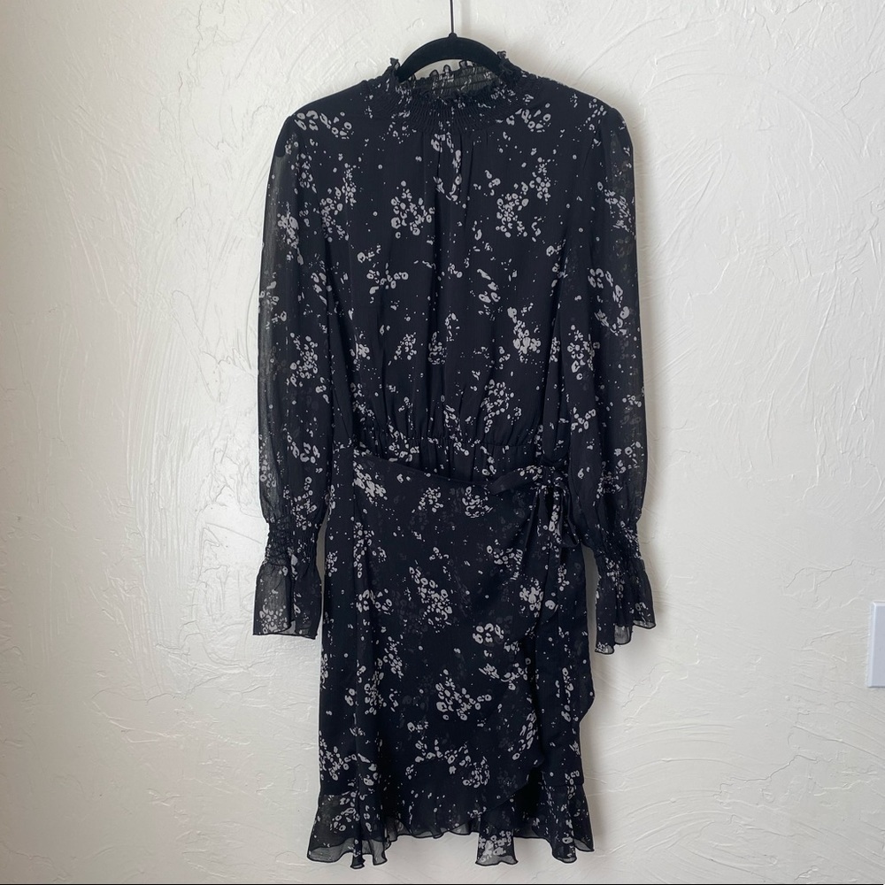 DECJUBA  long sleeve animal print wrap dress▪️8